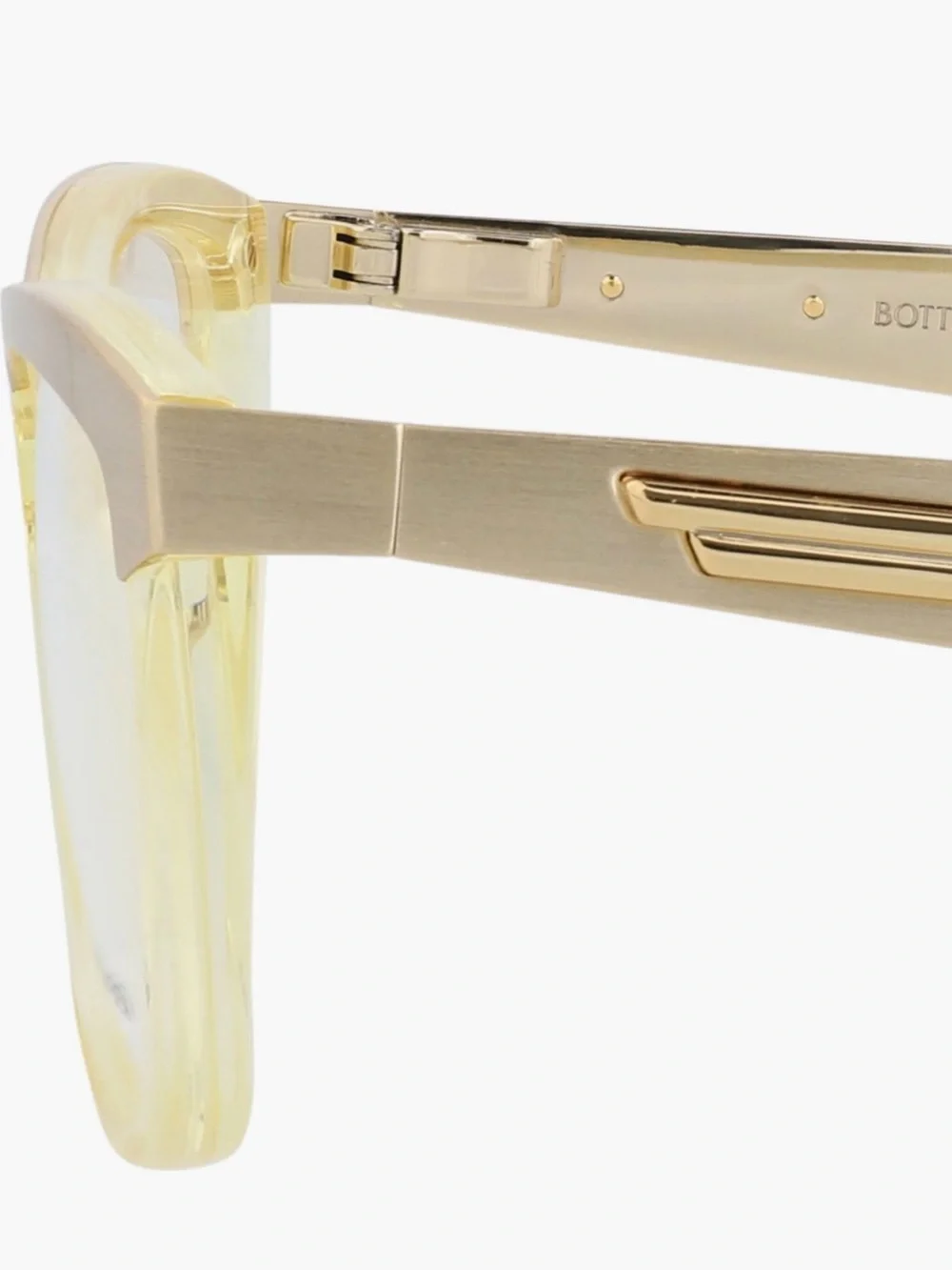 Bottega Veneta Gold Gold Transparent Optical Glasses